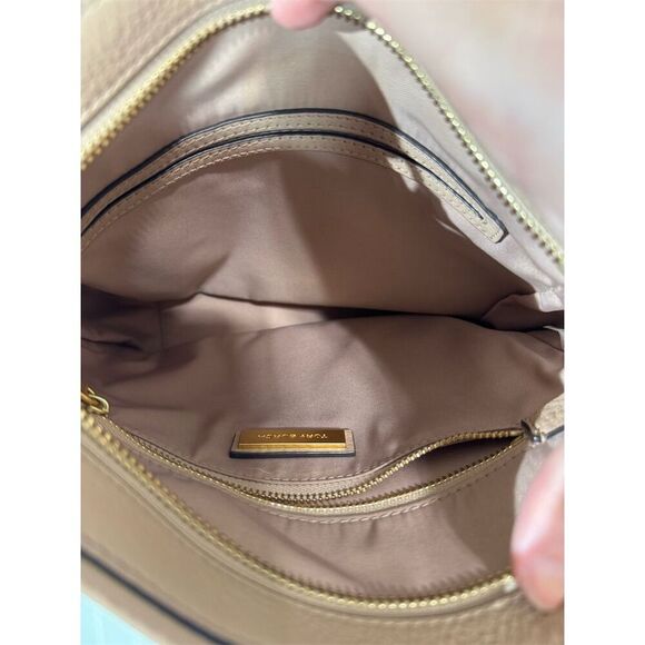Tory Burch McGraw Crossbody Bag Devon Sand Pebbled Leather w/ Dust Bag Designer - Picture 11 of 12